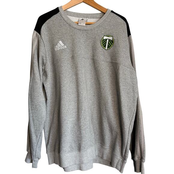 Adidas MLS Portland Timbers Gray Crewneck Sweatshirt Men’s 2XL - Picture 2 of 10